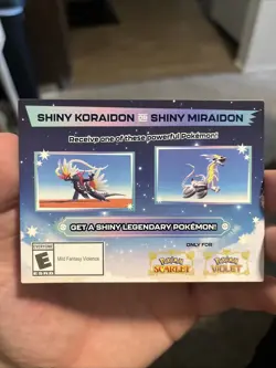 Shiny Koraidon & Miraidon Pokemon Scarlet Violet Code Card - Gamestop - Image 1