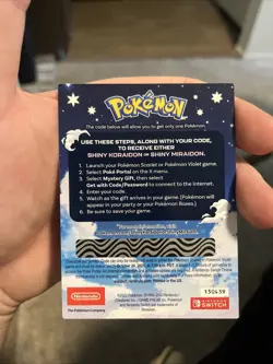 Shiny Koraidon & Miraidon Pokemon Scarlet Violet Code Card - Gamestop - Image 2