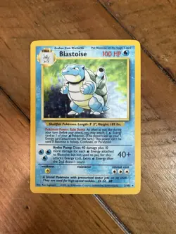Blastoise Pokemon Card Holo Rare 2/102 Base Set 1999 Vintage - Image 2