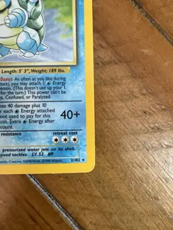 Blastoise Pokemon Card Holo Rare 2/102 Base Set 1999 Vintage - Image 5