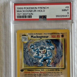 Mackogneur - 1999 French Base Set First Edition Holo (8/102) - PSA9 Mint Pokemon - Image 2