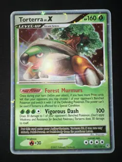 Pokemon TCG Torterra LV.X Holo Rare Card Diamond & Pearl 122/130 - Image 1