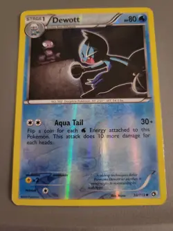 Pokemon TCG Card Legendary Treasures 2013 Dewott 38/113 Reverse Holo - Image 1