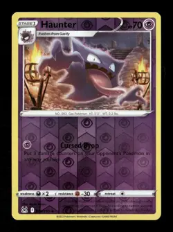 Haunter Reverse Holo Uncommon SWSH11: Lost Origin 065/196 NM Pokemon LP - Image 1