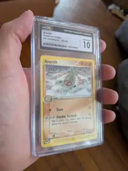 (Pop 9) CGC 10 GEM MINT - 2003 Pokemon ex Sandstorm 28/100 Anorith Card - Image 1