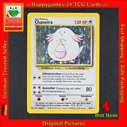 Chaneira - Chansey Pokemon Karte TCG WOTC 3/102 Rare Holo Base Basis-Set /W44 - Image 1