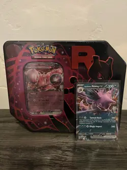 Pokemon Team Rocket Mewtwo Tin - Factory Sealed - Image 1