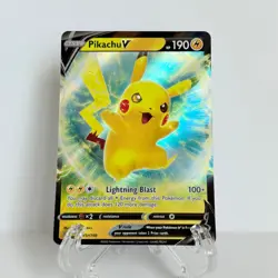Pikachu V SWSH198 SWSH: Sword & Shield Promo Cards Pokemon Holo NM - Image 1