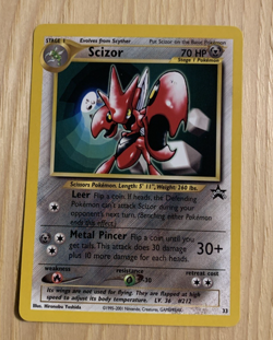 SCIZOR BLACK STAR PROMO 33 Pokemon WOTC NM - Image 1