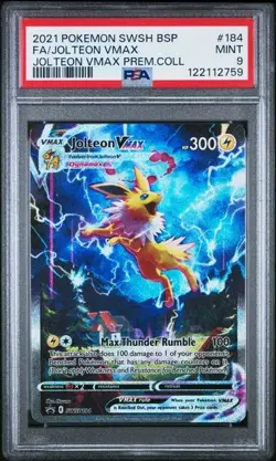 2021 Pokemon Jolteon VMAX Premium Collection BSP Promo #SWSH184 PSA 9 - Image 1