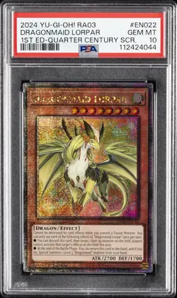 2024 YU-GI-OH! RA03-QUARTER CENTURY BONANZA #EN022 DRAGONMAID LORPAR PSA 10 - Image 1