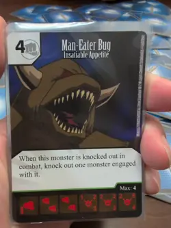 DICE MASTERS YU-GI-OH COMMON CARD WITH DICE #030 MAN-EATER BUG INSECTOID - Image 1
