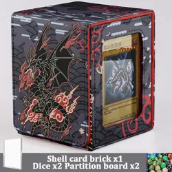 Inferno Dragon Leather Deck Box 100+ Sleeved Yugioh Cards - Image 1
