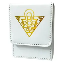 Millennium Puzzle Leather Yugioh Deck Box Gold Foil Design Card Case - Image 2