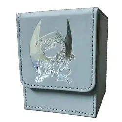 Blue-Eyes White Dragon Leather Deck Box Yugioh Premium Storage Case - Image 1