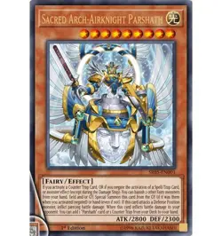 Yugioh- Sacred Arch-Airknight Parshath (Ultra Rare) (1st Edition) - SR05-EN001 P - Image 1