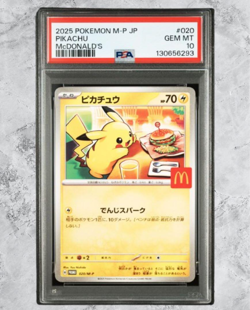 PSA 10 Pikachu 020/M-P McDonald's Happy Set Promo 2025 Pokemon Card Japan - Image 1