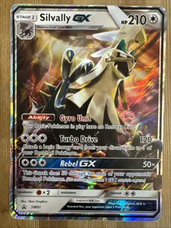 JUMBO OVERSIZED ​Silvally GX SM91 Black Star Promo - Pokemon Card - DMG #2 - Image 1
