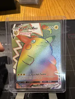 Pikachu VMAX Secret Rainbow Rare Vivid Voltage Card 188/185 Near Mint Condition - Image 1