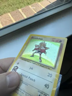Pokemon Card Hitmonchan Holo Rare 7/102 Original Base Set WOTC 1999 TCG VLP! - Image 3