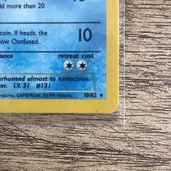 1999 Lapras Holo Rare English MP Pokemon TCG WOTC Card 10/62 Fossil - Image 4