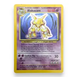 Alakazam (1/102) - Pokemon Holo Trading Card - Image 1