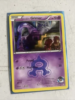 Team Aqua's Grimer 7/34 Double Crisis Regular Pokemon Card TCG - Image 1