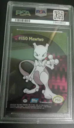 PSA 8 NM-M Mewtwo Clear Card - PC5 Pokemon Topps TV Animation Series 2000 Movie - Image 4