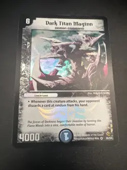 2004 Duel Masters Trading Card DM-02 Dark Titan Maginn #26/55 Rare Holo Foil - Image 2