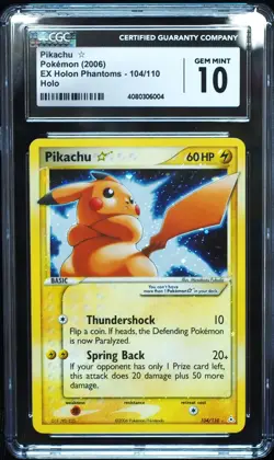 Pikachu Gold Star 104/110 CGC 10 Gem Mint Pokemon Card, Looks Pristine! - Image 1