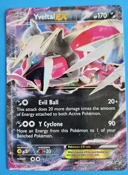 Pokemon Yveltal EX XY150 Black Star Promo Shiny Holo Card - Image 1