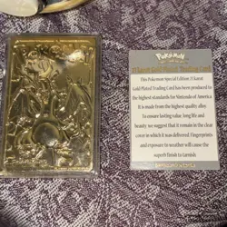 1999 Burger King Pokemon Charizard Metal Trading Card 23K Gold Plated - Image 4