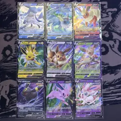 Eevee Evolutions V Promo Complete SWSH 9 Card Set Eeveelutions Pokemon TCG NM - Image 1