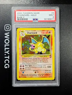 CHARIZARD PSA 9 BASE SET 2 pokemon Card Holo 4/130 PSA CGC - 2000 - Image 1