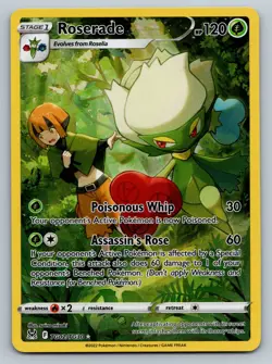 Pokemon Card TCG - Roserade TG02 Ultra Rare Lost Origin Trainer Gallery NM - Image 1