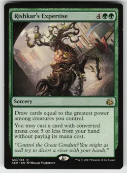 MTG Rishkar's Expertise R Aether Revolt 123 LP - Image 1