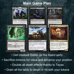 Teysa Karlov Aristocrats Magic Gathering Commander MTG sacrifice drain Deck EDH - Image 2