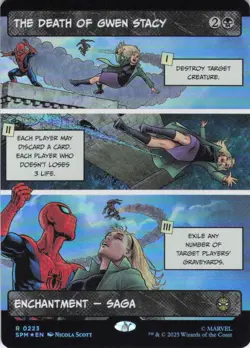 MTG The Death of Gwen Stacy (Borderless) (223) | NM Foil | Spider-Man {SPM} - Image 2