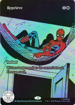 MTG Reprieve (Borderless) (5) | NM Foil | Spider-Man Marvel Eternal {MAR} - Image 1