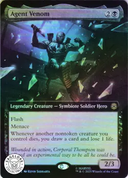 MTG Agent Venom (Extended Art) (255) | NM Foil | Spider-Man {SPM} - Image 1