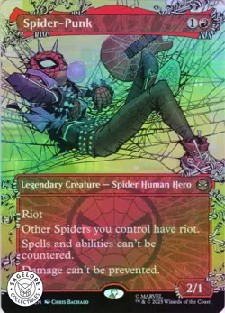 MTG Spider-Punk (0210) (Borderless) (210) | NM Foil | Spider-Man {SPM} - Image 1