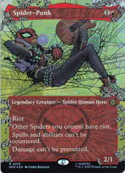 MTG Spider-Punk (0210) (Borderless) (210) | NM Foil | Spider-Man {SPM} - Image 2