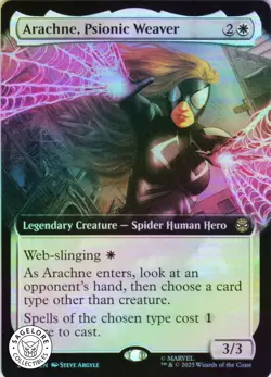 MTG Arachne, Psionic Weaver (Extended Art) (245) | NM Foil | Spider-Man {SPM} - Image 1