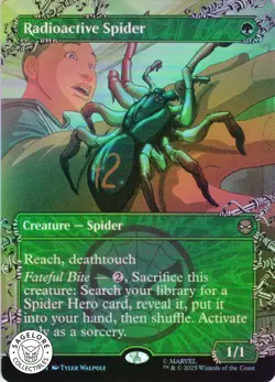 MTG Radioactive Spider (Borderless) (212) | NM Foil | Spider-Man {SPM} - Image 1