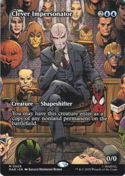 MTG Clever Impersonator (Borderless) (8) | NM | Spider-Man Marvel Eternal {MAR} - Image 1