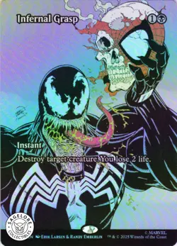 MTG Infernal Grasp (Borderless) (18) | NM Foil | Spider-Man Marvel Eternal {MAR} - Image 1