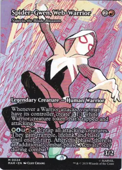 MTG Spider-Gwen, Web-Warrior (Borderless) (24) | NM | Marvel Eternal {MAR} - Image 1