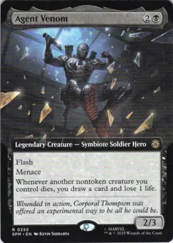 MTG Agent Venom (Extended Art) (255) | NM | Spider-Man {SPM} - Image 1