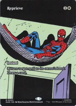 MTG Reprieve (Borderless) (5) | NM | Spider-Man Marvel Eternal {MAR} - Image 1