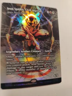 Foil MTG Marvel Universe IRON SPIDER, CIVIL WARRIOR Borderless Foil NM (0039) - Image 2